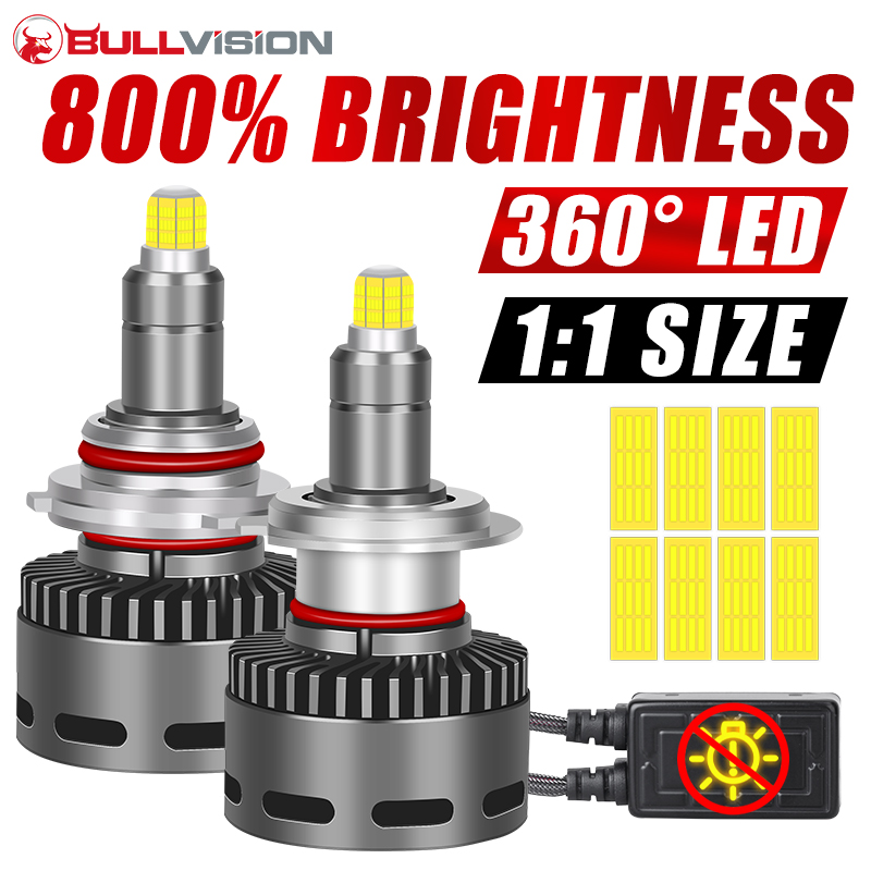 Universal Motorcycle Led Headlight Projector - H11 H1 H7 LED 360 캔버스