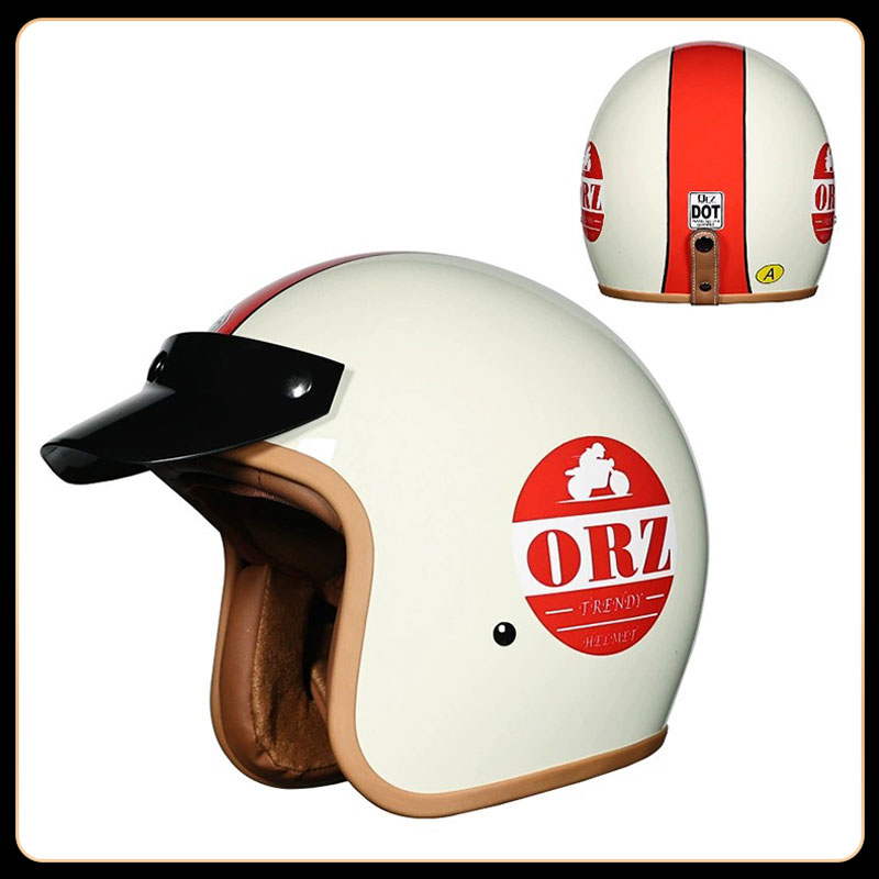Vintage Open Face Retro Helmet - 레트로 빈티지 3/4 오픈 페이스 헬멧