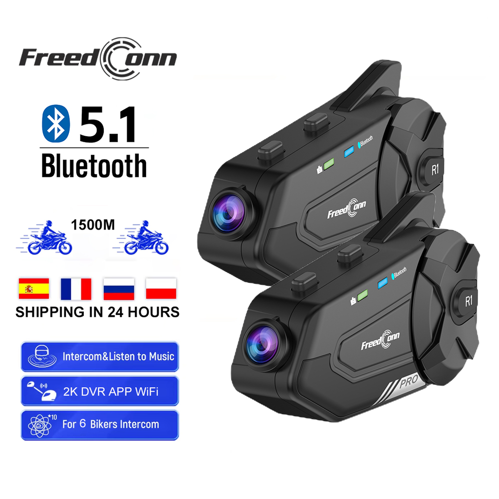 프리드콘 오토바이 인터콤 자동 DVR 헬멧 블루투스 헤 - Universal Motorcycle Helmet Intercom Headset 리뷰 및 가격