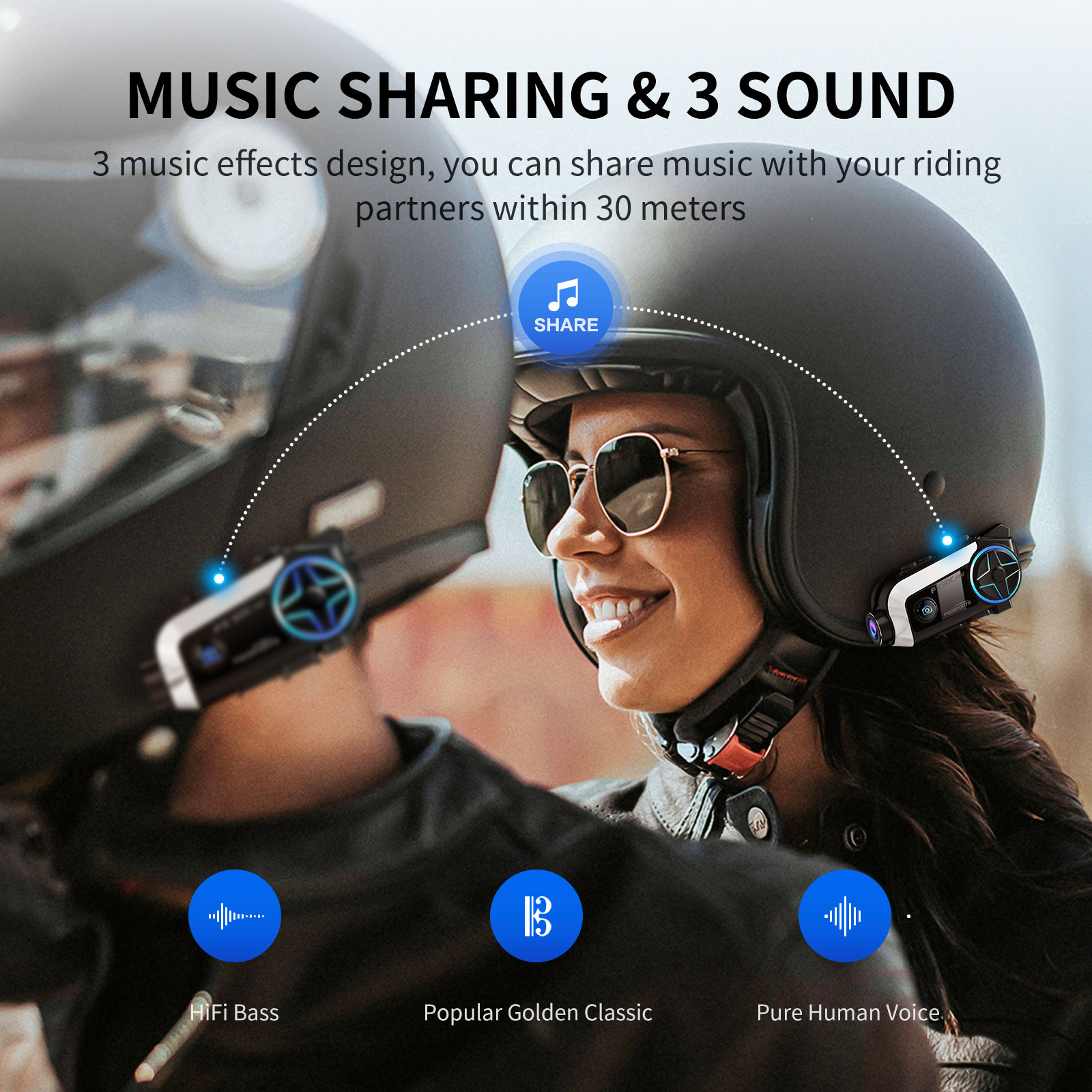 포드스포츠 FX30C PRO 오토바이 인터콤 블루투스  - Universal Motorcycle Helmet Intercom Headset 리뷰 및 가격