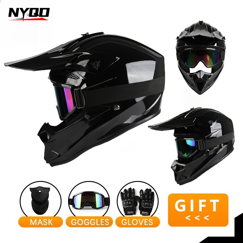 4계절용 통기성 풀페이스 모토크로스 헬멧, 성인용 오프 - Off Road Motocross Helmet Goggles Set 리뷰 및 가격