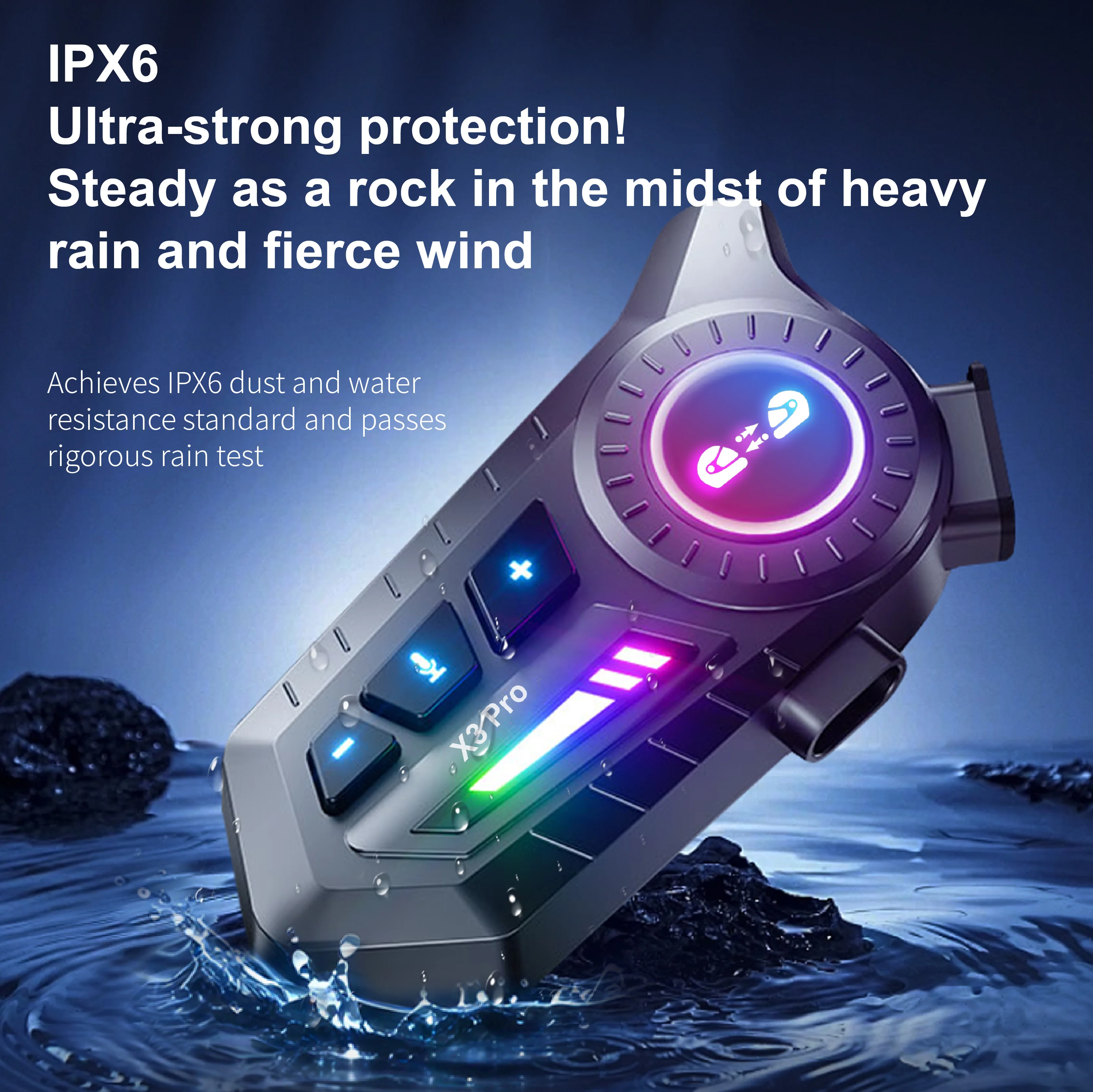 1/2개 X3Pro 블루투스 6.0 오토바이 인터콤 5 - Universal Motorcycle Helmet Intercom Headset 리뷰 및 가격