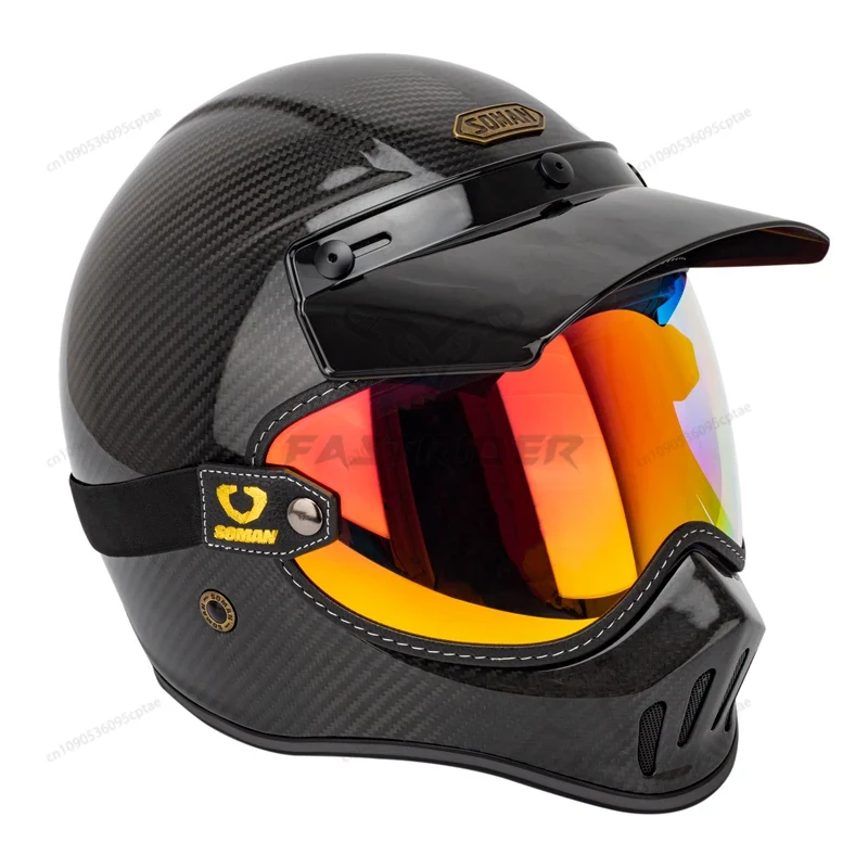 SOMAN 빈티지 오토바이 고글 레트로 오픈 페이스 헬 - Vintage Open Face Retro Helmet 리뷰 및 가격