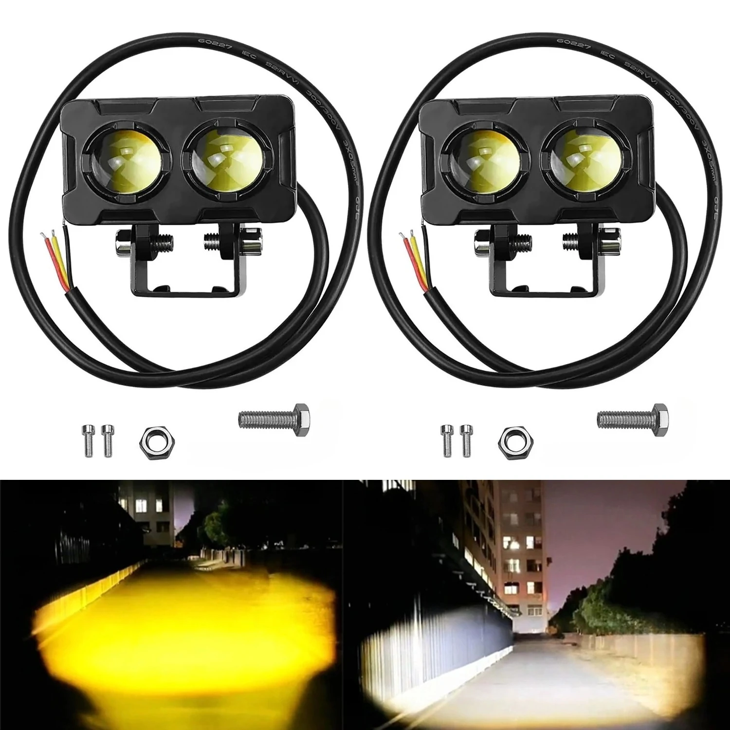 1/2PCS 오토바이 LED 안개등 ATV 운전용 안개 - Atv Parts 리뷰 및 가격